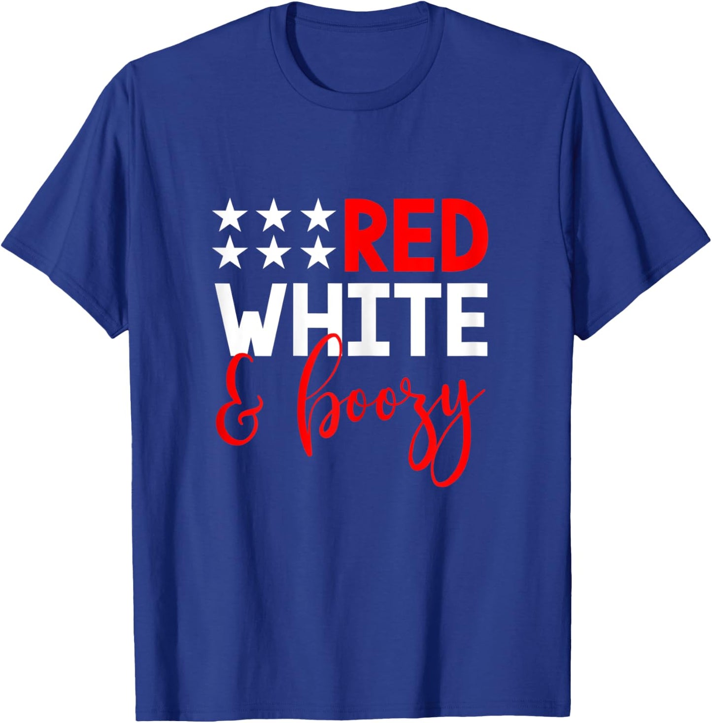 Red White & Boozy 4th of July Party Shirt Funny Drinking T-Shirt - T-Shirt | Royal