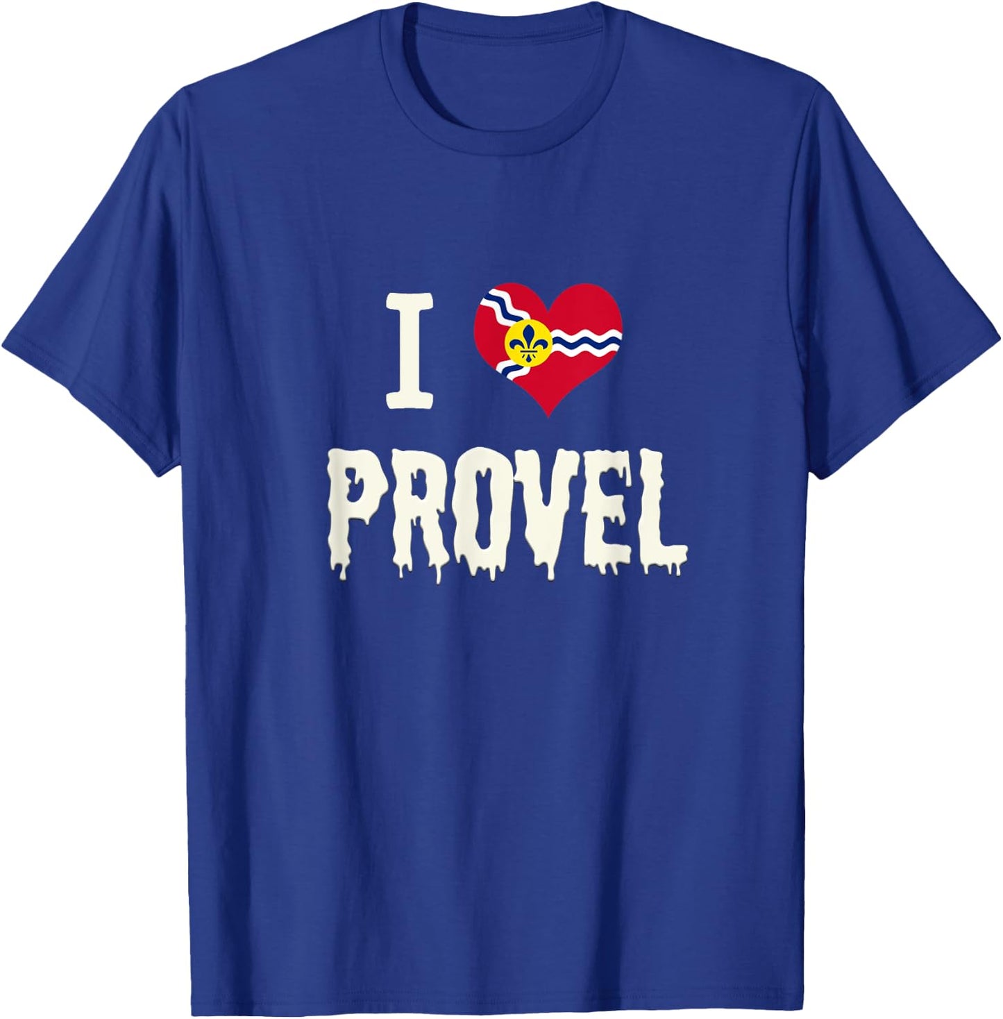 St. Louis Flag Provel Cheese Design I Heart Provel T-Shirt - T-Shirt | Royal