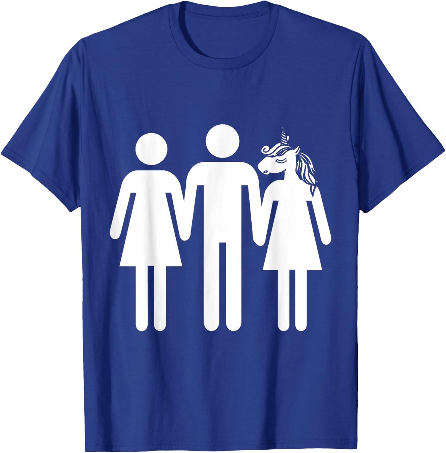Unicorn Threesome Funny Shirt T-Shirt - T-Shirt | Royal