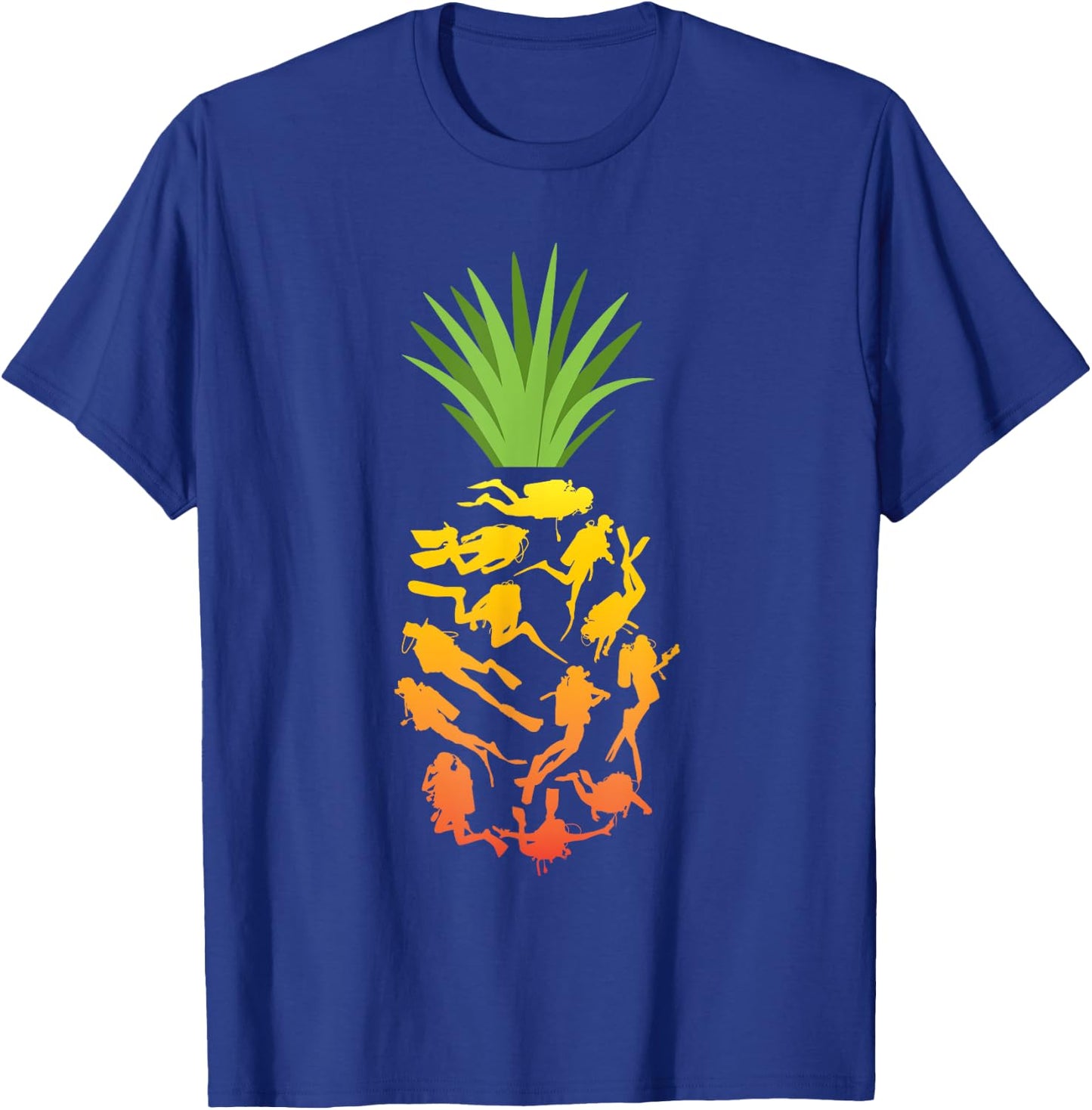 Pineapple Diving Ocean Freediving Sea Apnea Dive Diver T-Shirt - T-Shirt | Royal