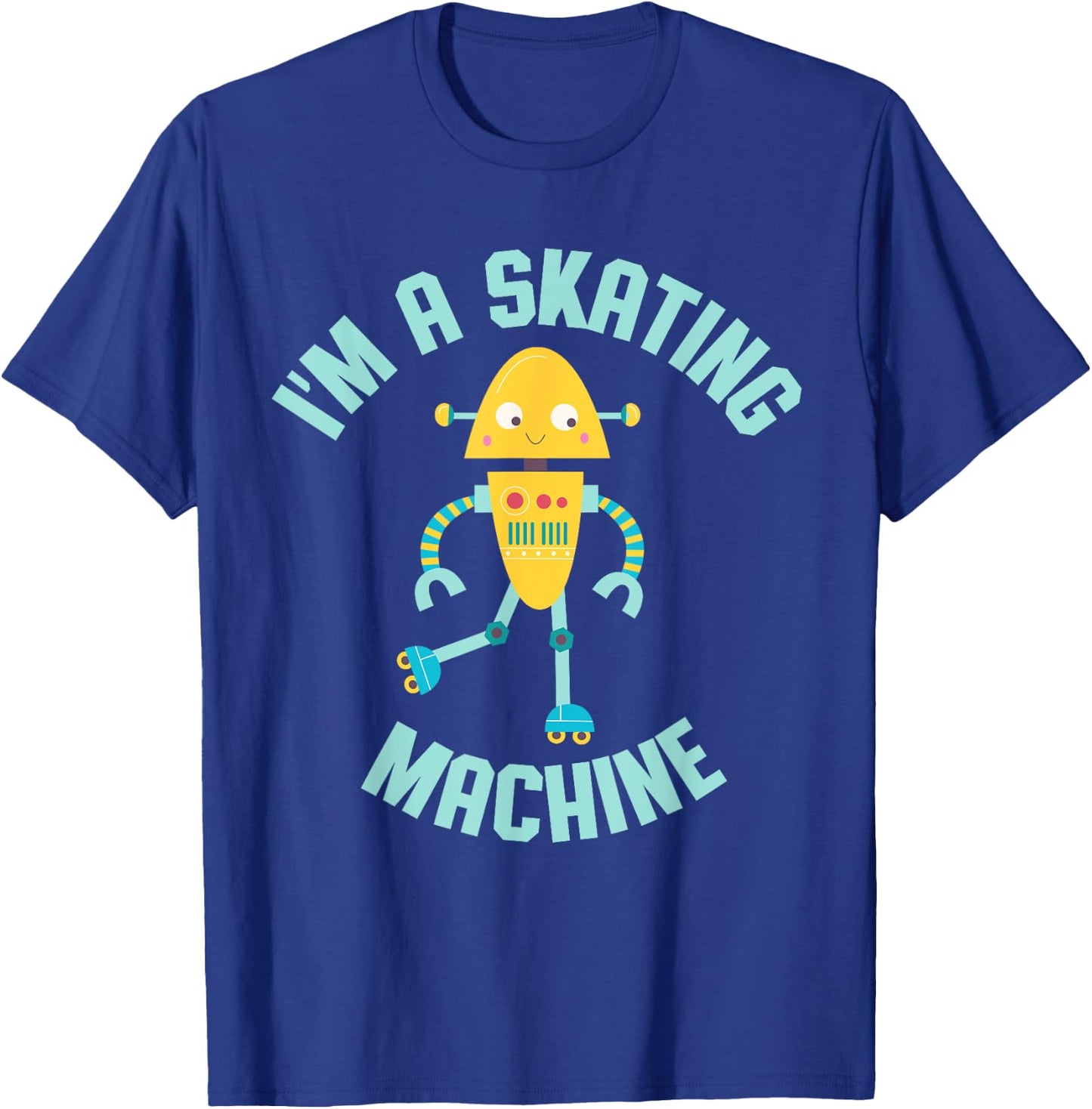 Roller Skating Robot for Boys and Girls T-Shirt - T-Shirt | Royal