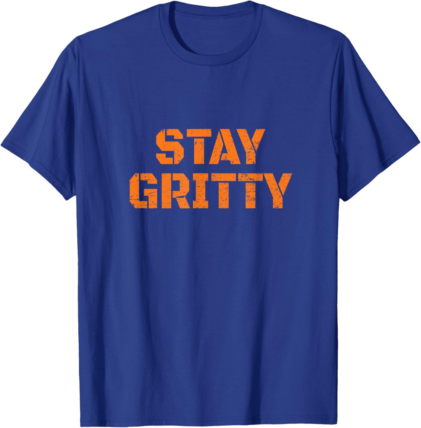 STAY GRITTY Funny Ice Hockey Philly Vintage T-Shirt - T-Shirt | Royal