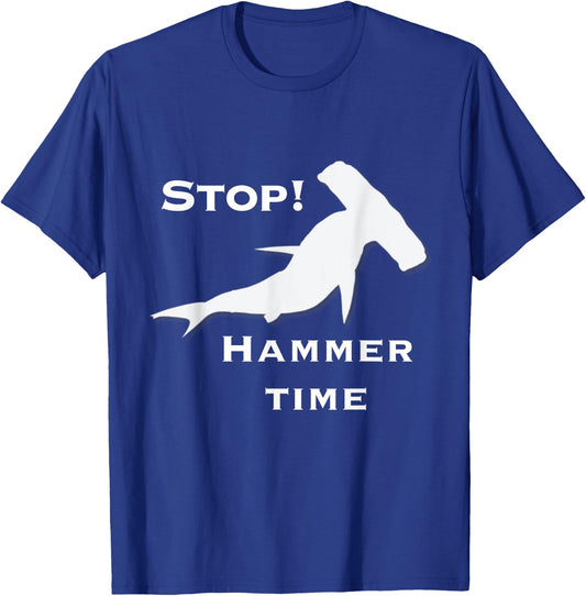 Stop Hammer Time Shark Shirt T-Shirt - T-Shirt | Royal