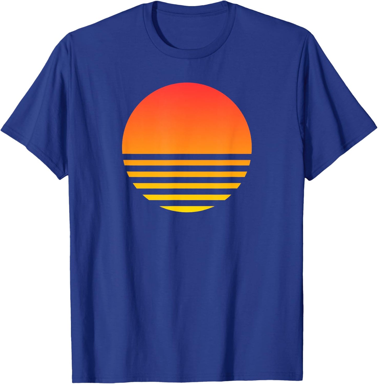 Cool Sunset Summer Beach Surf 80s Retro Vaporwave Aesthetic T-Shirt - T-Shirt | Royal