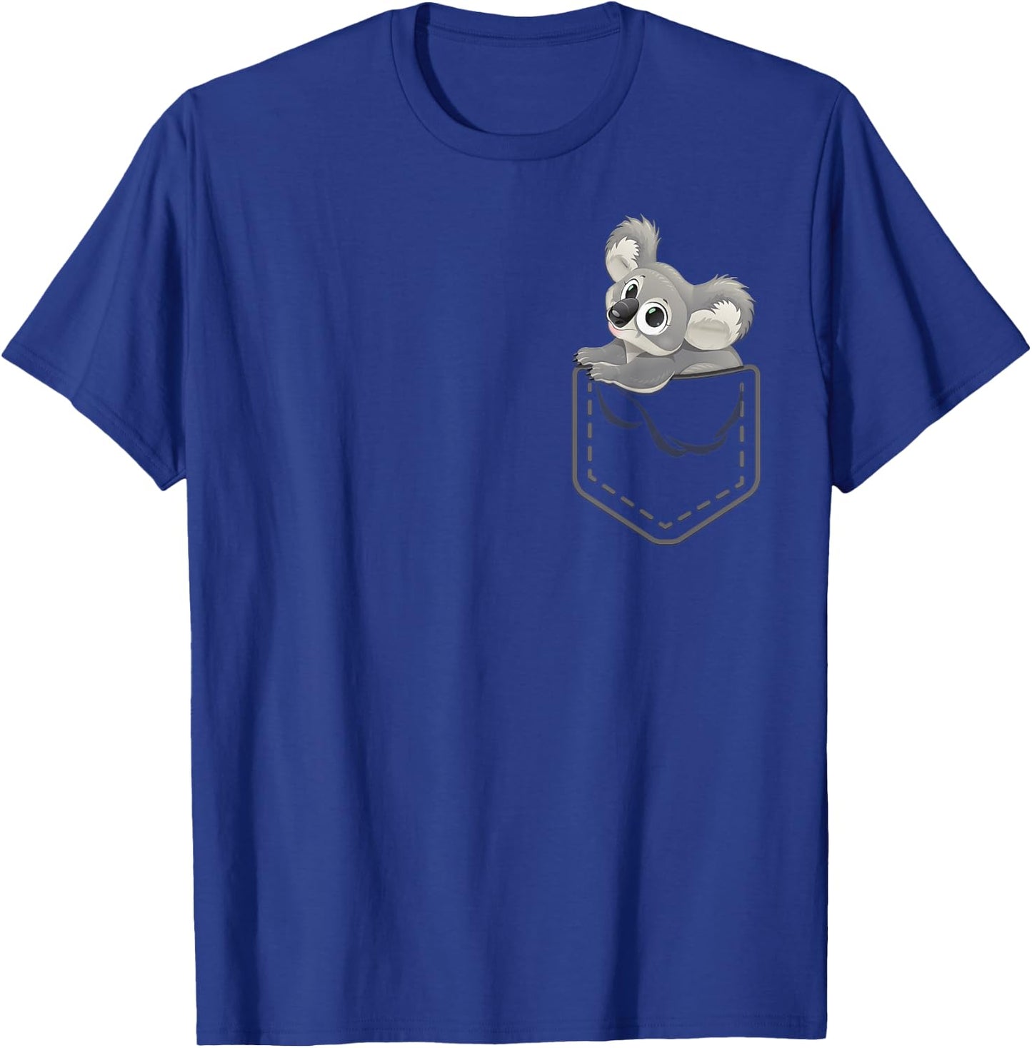 Cute Cartoon Koala Pocket Funny Gift From Australia T-Shirt - T-Shirt | Royal