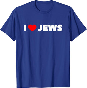 I Love (Heart) Jews T-Shirt - T-Shirt | Royal