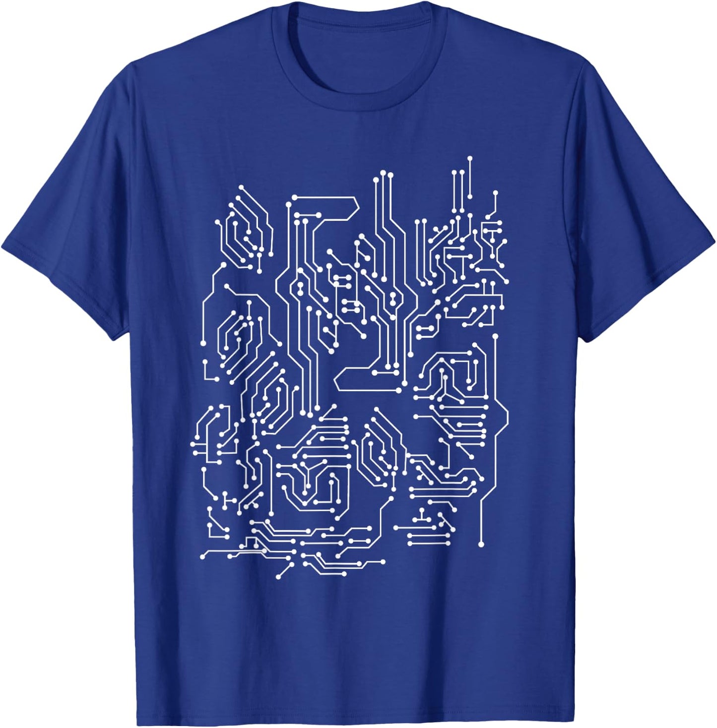 Computer Circuit Board T-Shirt - T-Shirt | Royal