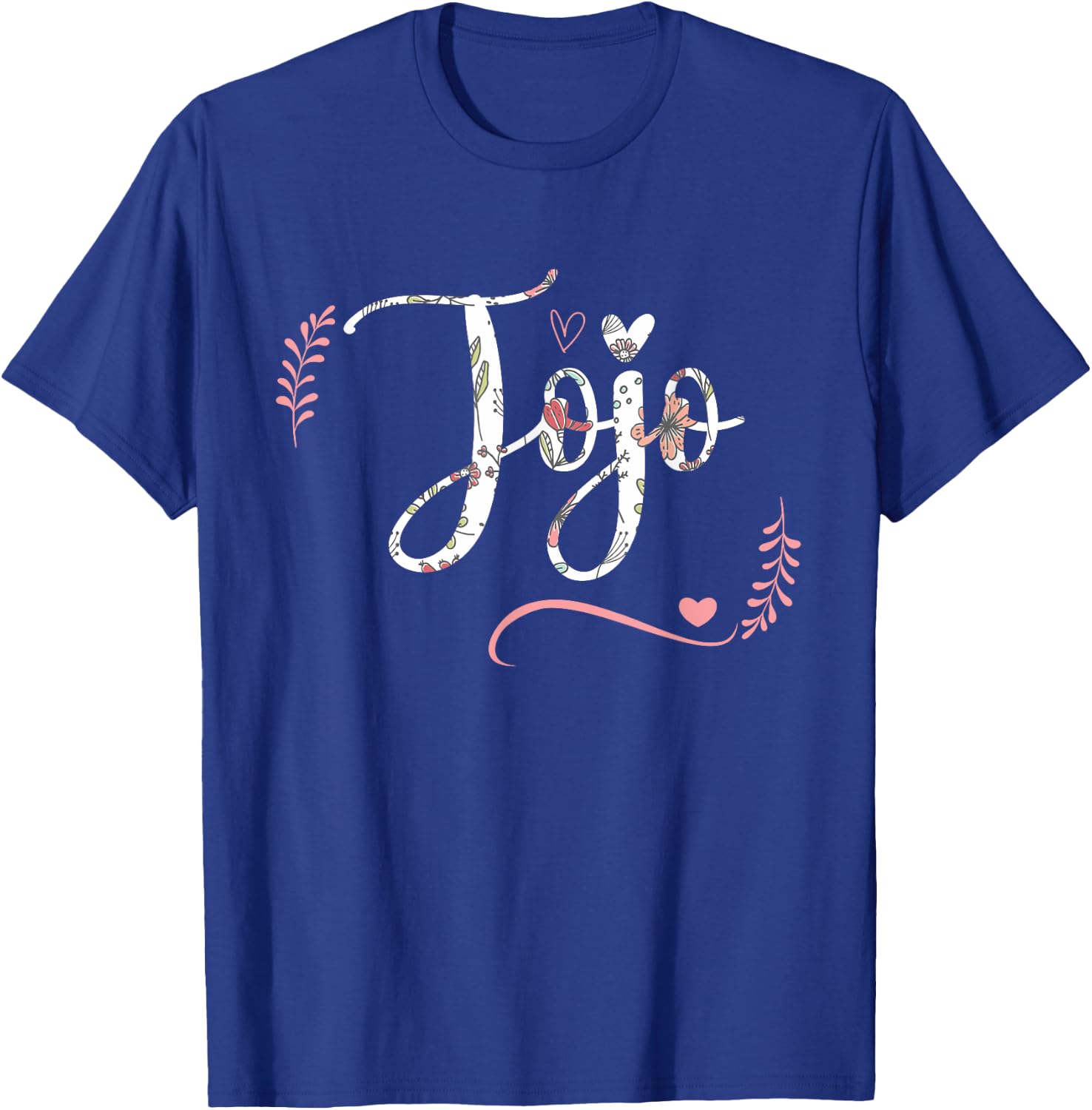 Jojo Floral Grandma Christmas Mother's Day Grandparents T-Shirt - T-Shirt | Royal