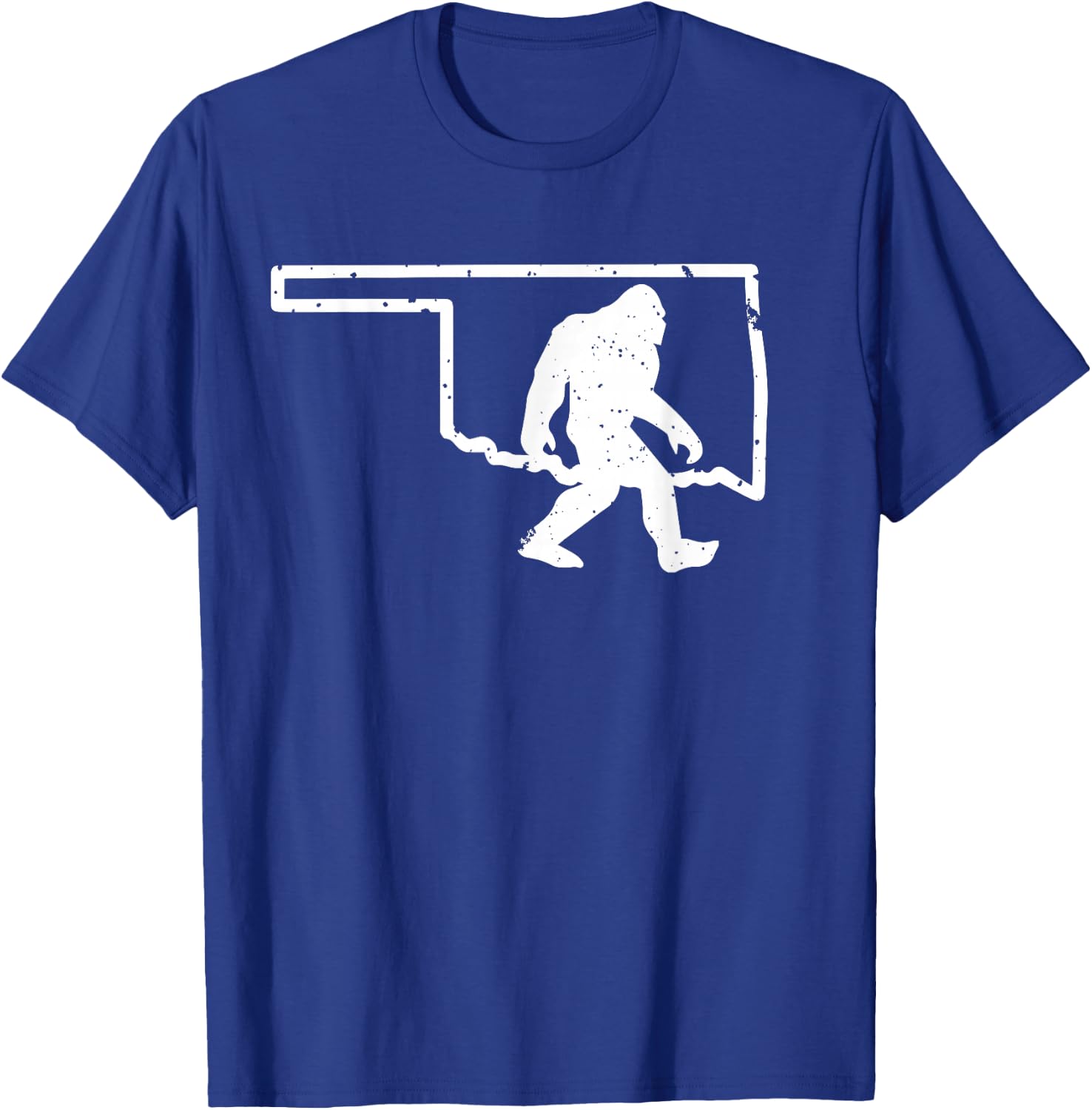 Oklahoma Bigfoot Hunter Sasquatch Yeti State Pride Funny T-Shirt - T-Shirt | Royal
