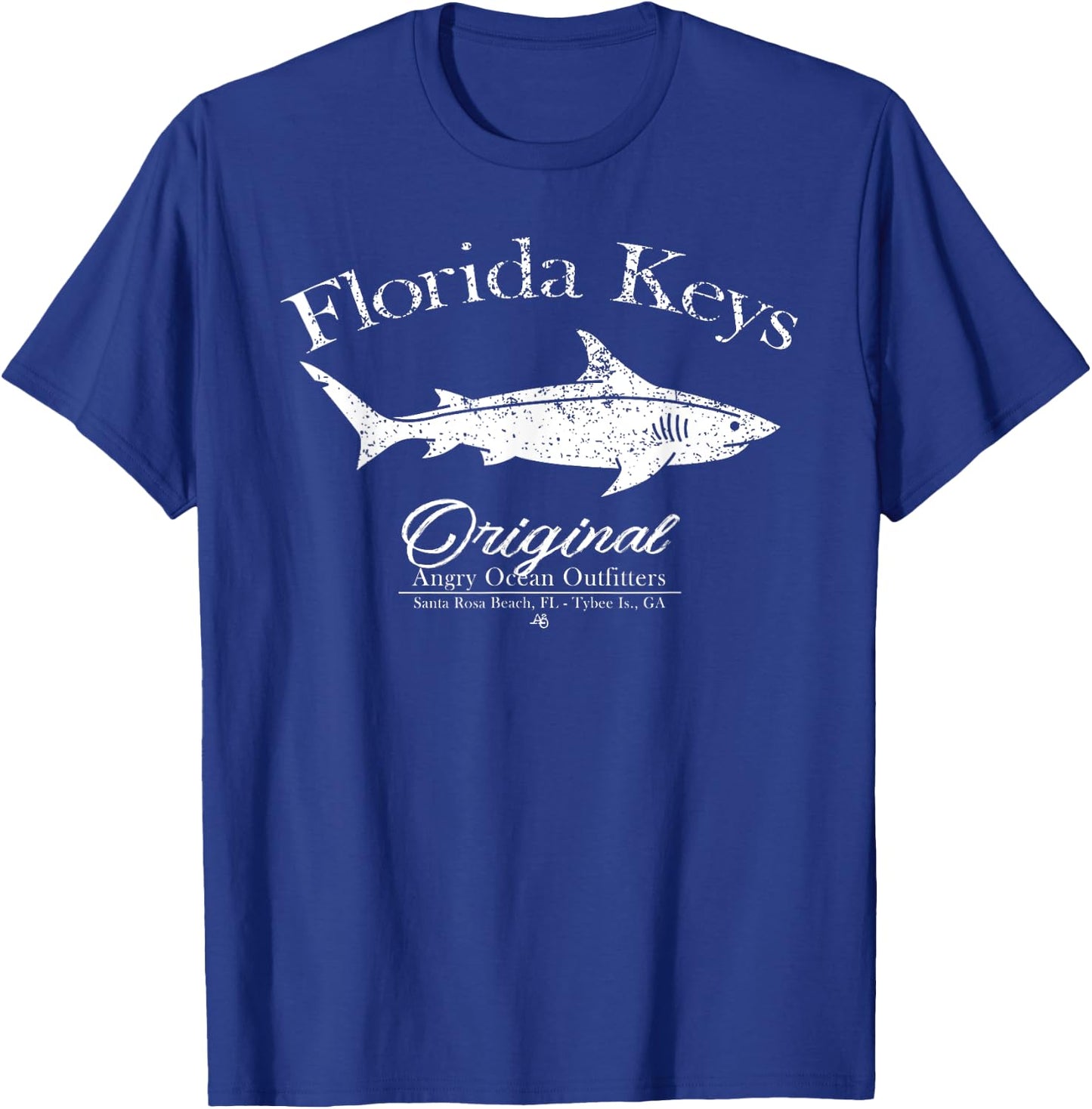 Florida Keys T Shirt Shark Key West Marathon Key Largo T-Shirt - T-Shirt | Royal