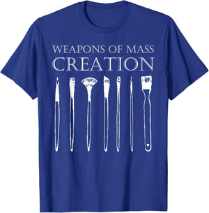 Weapons Of Mass Creation Funny Art Brush Painter Artist T-Shirt - T-Shirt | Royal