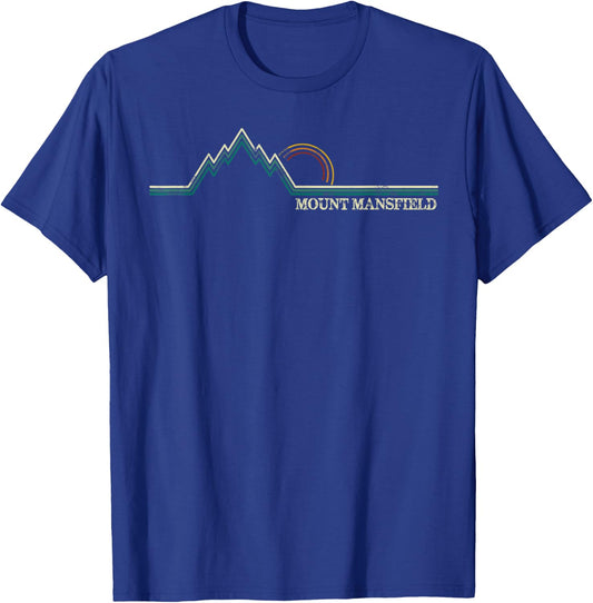 Mount Mansfield Vermont Snowboarding Skiing Resort T-Shirt - T-Shirt | Royal