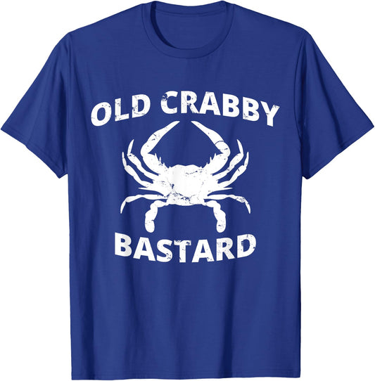 Old Crabby Bastard | Crab Fishing | Funny Crabbing T-Shirt - T-Shirt | Royal