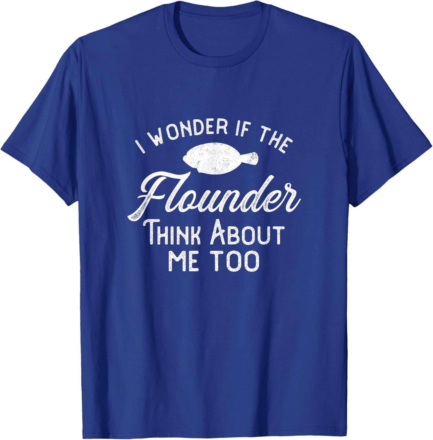 Funny Flounder Fishing Gigging T-Shirt - T-Shirt | Royal