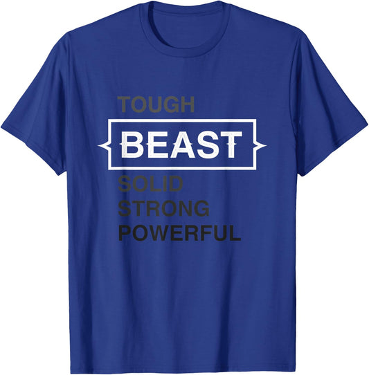 Beast - Workout Gym Mode Weight Lifting T-Shirt - T-Shirt | Royal