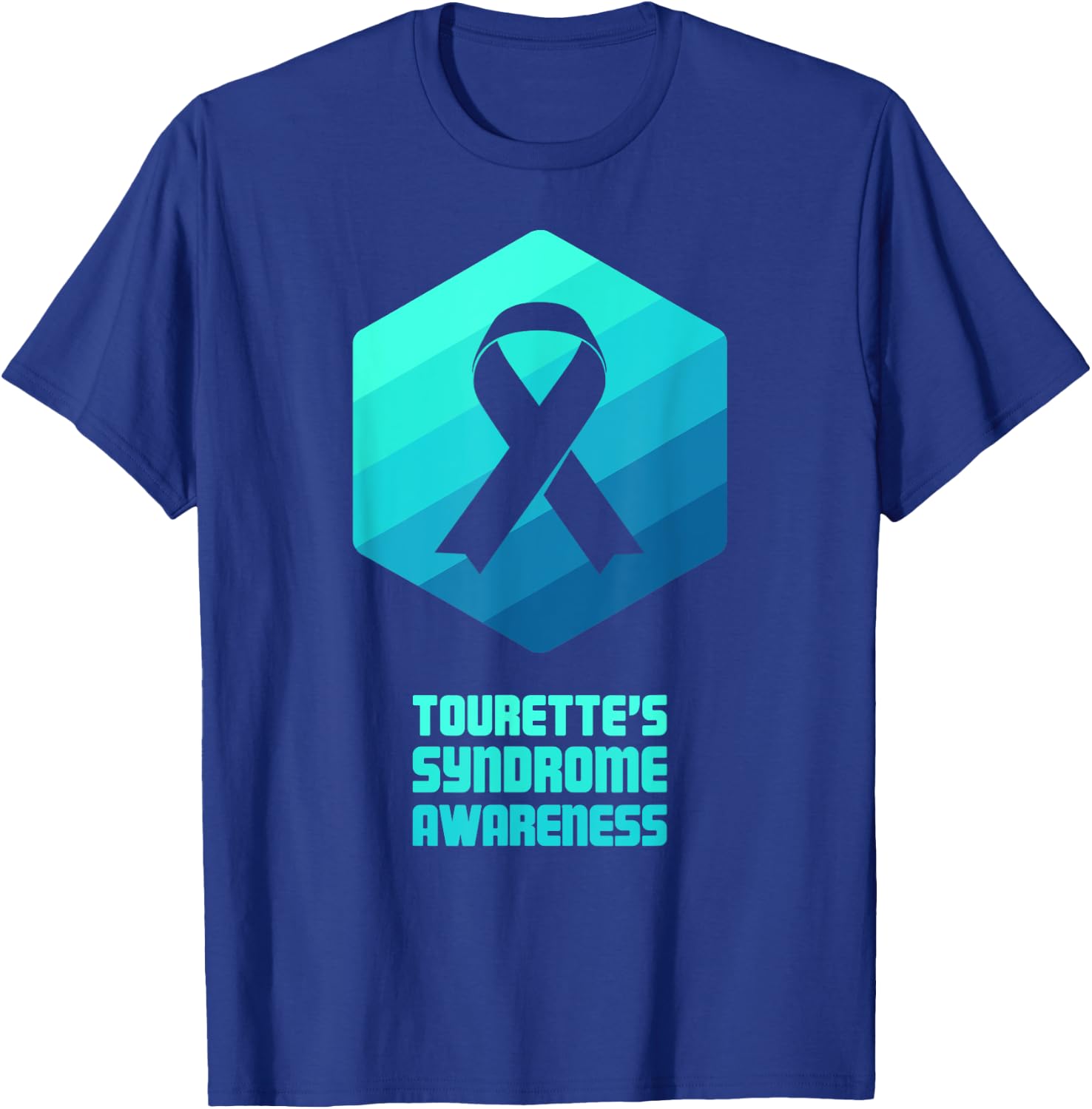 Ribbon | Tourette Syndrome Awareness T-Shirt - T-Shirt | Royal