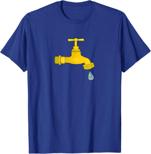 Dripping Faucet Leaky Faucet Drip Shirt Plumber Gift T-Shirt - T-Shirt | Royal