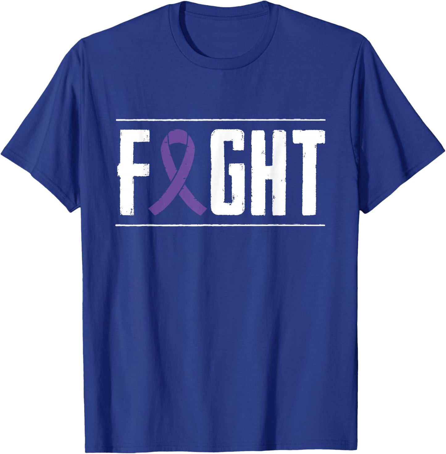 Pancreatic Cancer Fight Cancer Ribbon T-Shirt - T-Shirt | Royal
