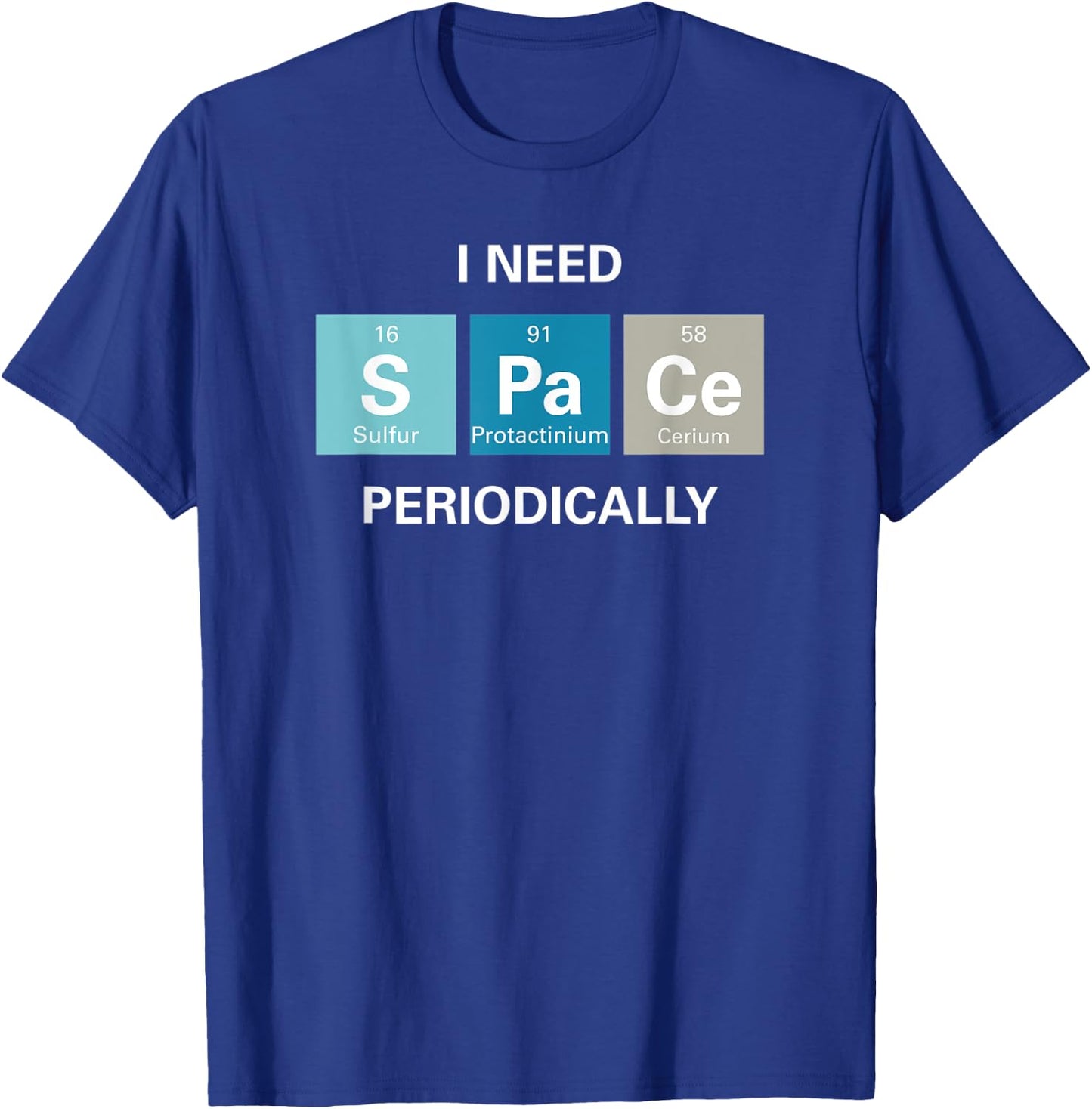 Funny Introvert Shirt Nerdy Periodic Table Science Gift T-Shirt - T-Shirt | Royal