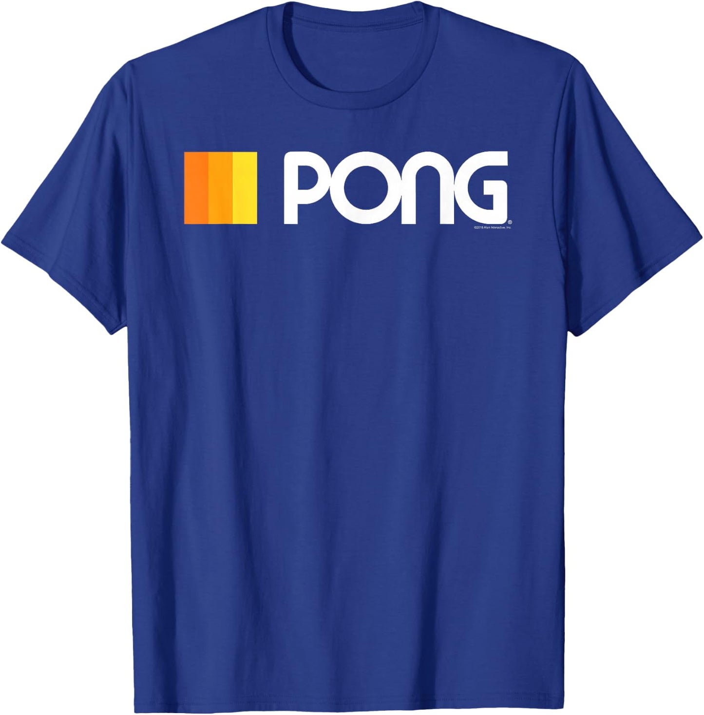 Atari White Type Pong T-Shirt - T-Shirt | Royal