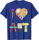 Cool I Love Art Fun Colorful Future Artist and Crafts T-Shirt - T-Shirt | Royal