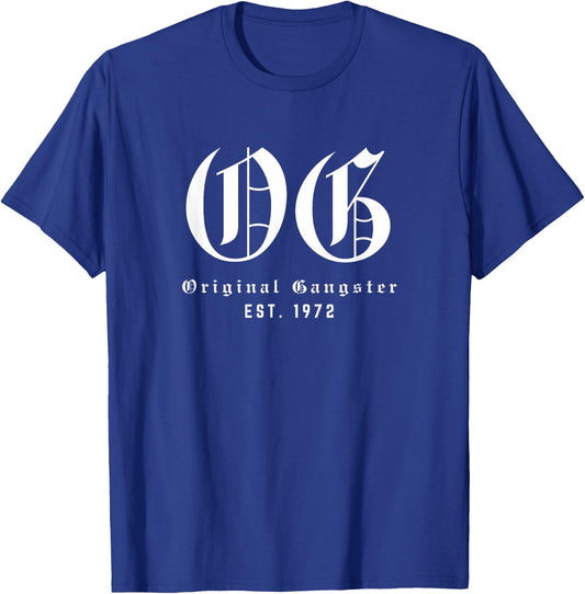 OG Est. 1972 - Vintage Original Gangster Birthday T-Shirt - T-Shirt | Royal