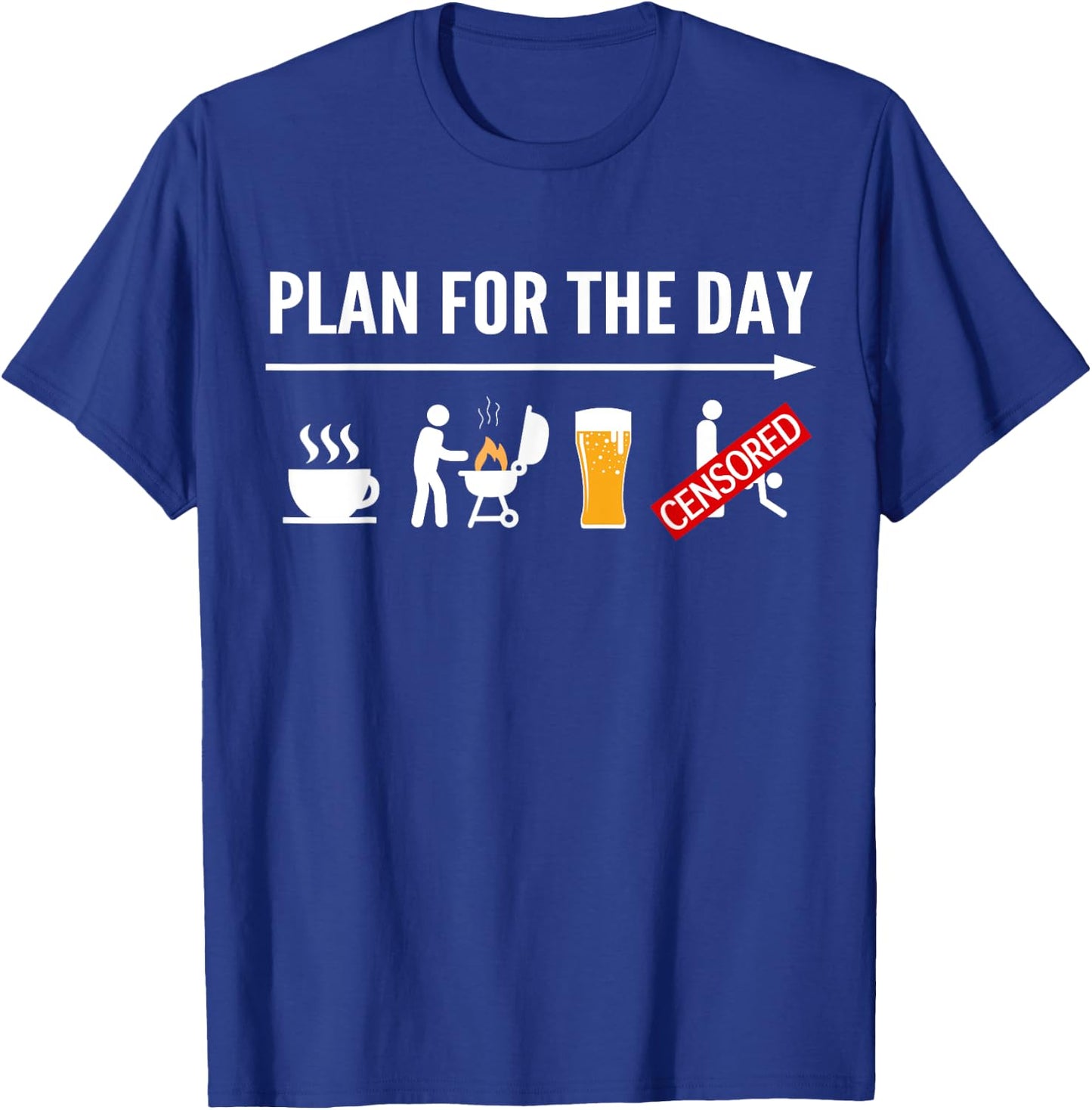 Funny BBQ Shirts Coffee, Grilling, Beer Adult Humor T-Shirt - T-Shirt | Royal
