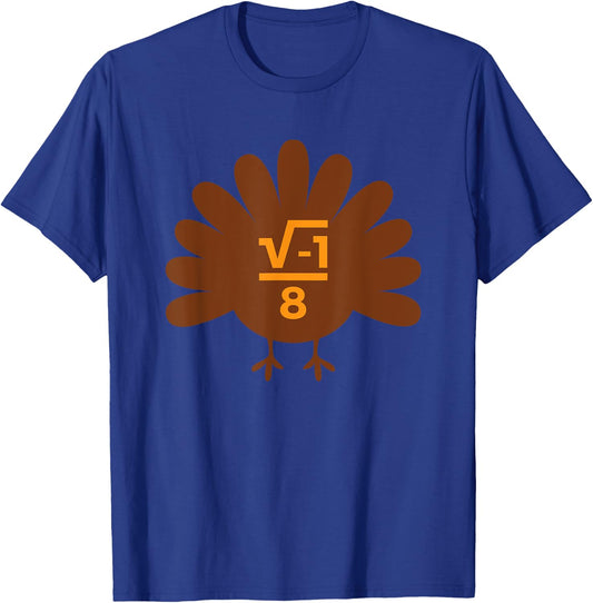 Thanksgiving Math Teacher Math Symbol Men Women Girls Kids T-Shirt - T-Shirt | Royal