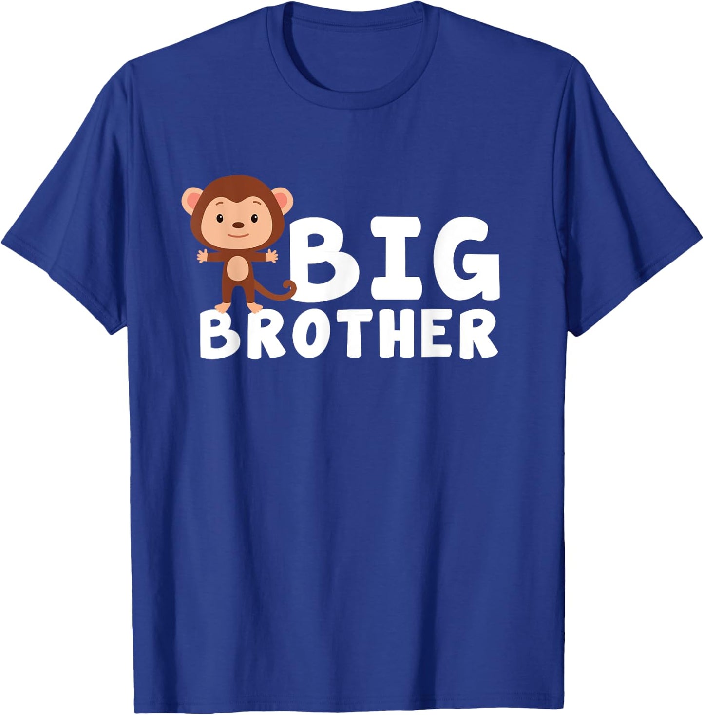 Zany Brainy | Cute Funny | Big Brother Monkey Chimp T-Shirt - T-Shirt | Royal