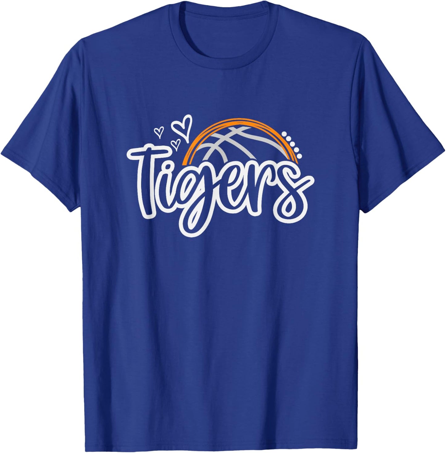 Basketball Tigers School Sports Fan Team Spirit T-Shirt - T-Shirt | Royal