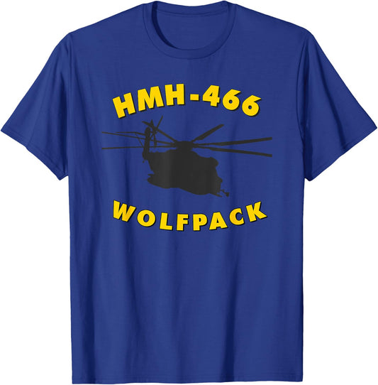 HMH-466 Wolfpack CH-53 Super Stallion Helicopter T-Shirt - T-Shirt | Royal