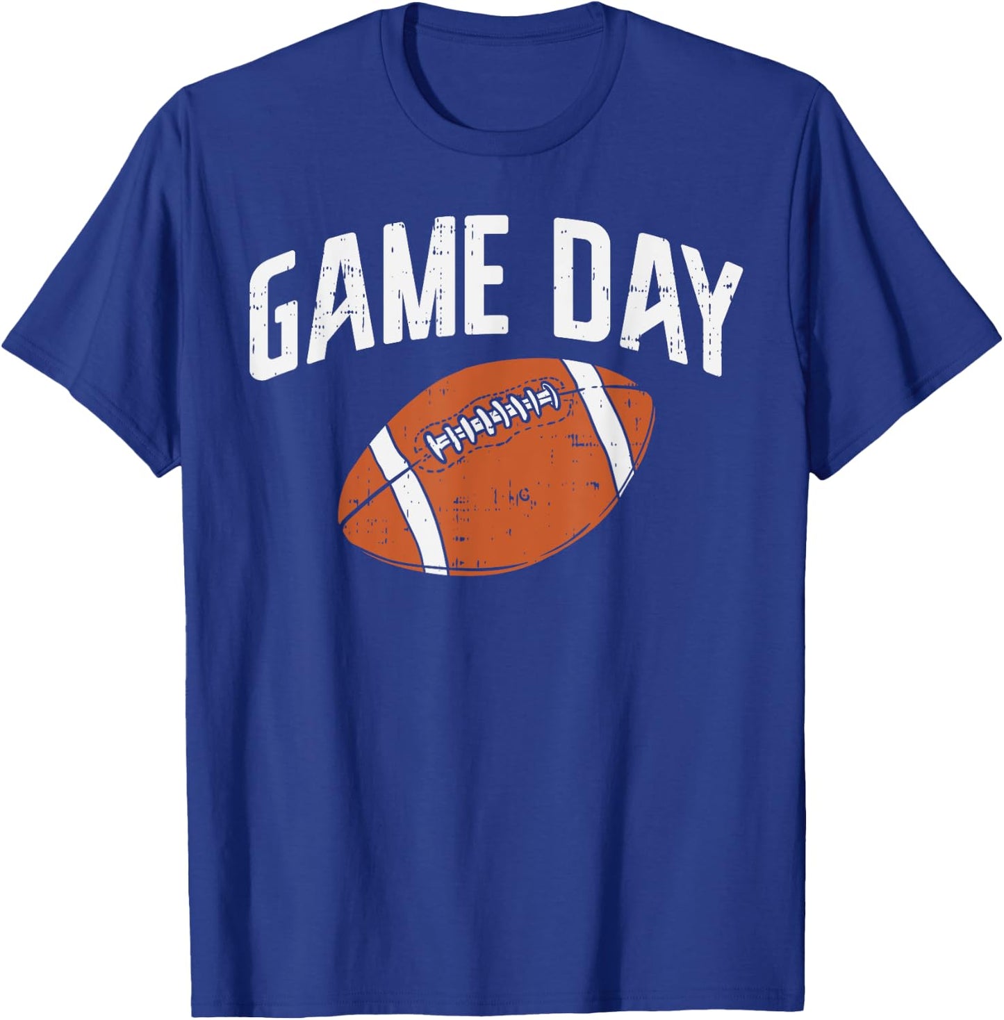 American Football Game Day Vintage Gridiron Sports Lover Fan T-Shirt - T-Shirt | Royal