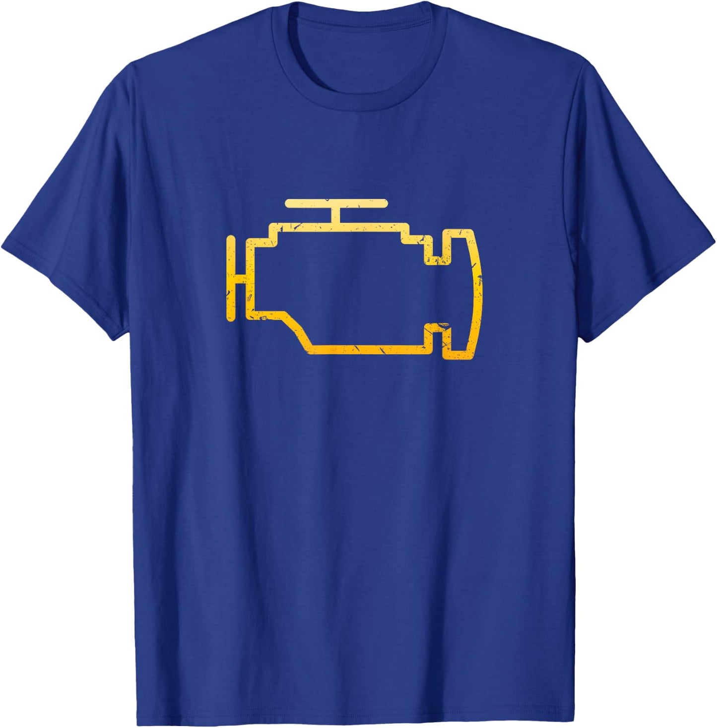 Check Engine Light Funny Mechanic Car T-Shirt - T-Shirt | Royal