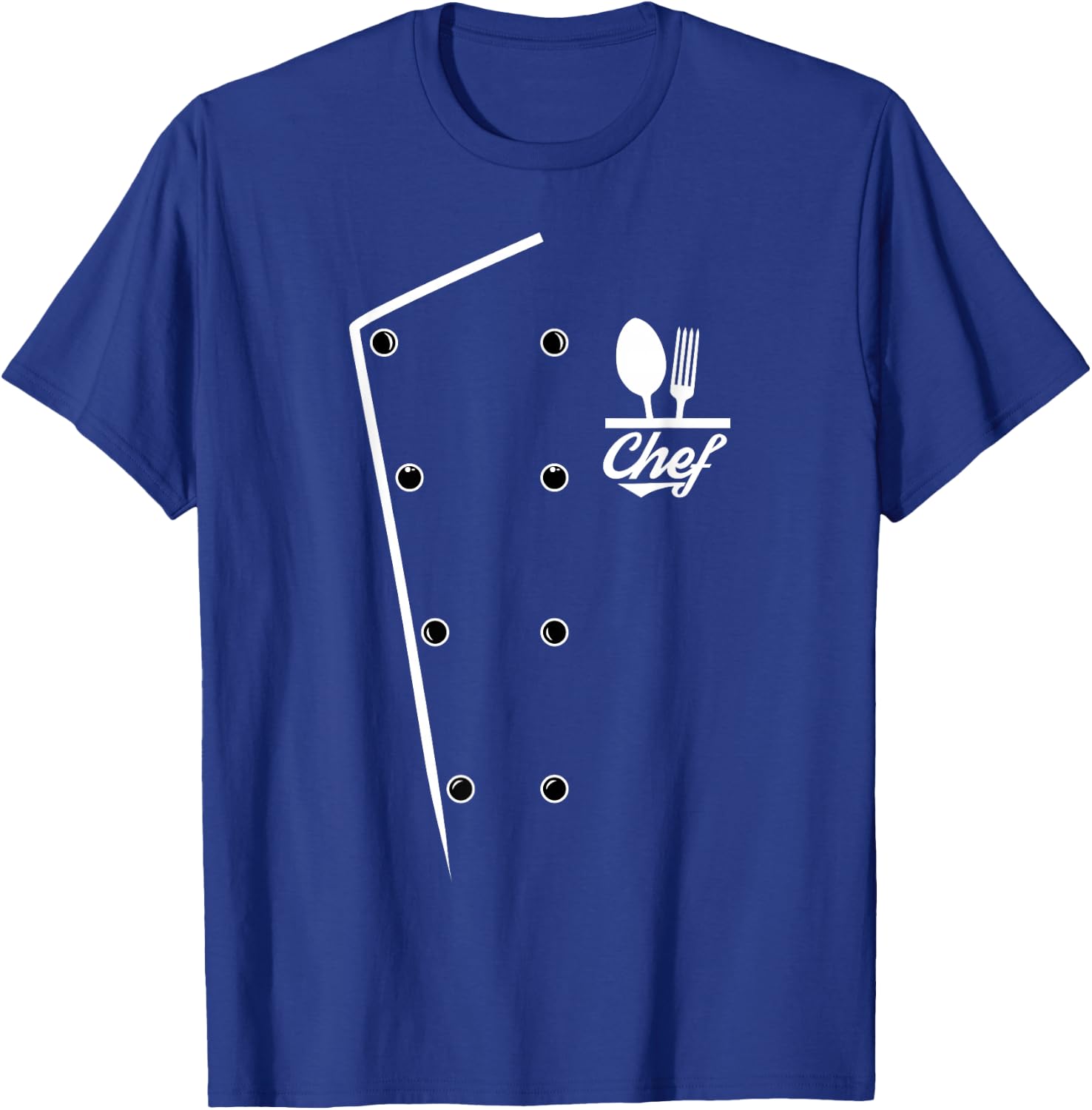 Chef Uniform Cooking Shirt Black Chef , Culinary , Classic Fit, Short Sleeve, -Adults, Small T-Shirt - T-Shirt | Royal