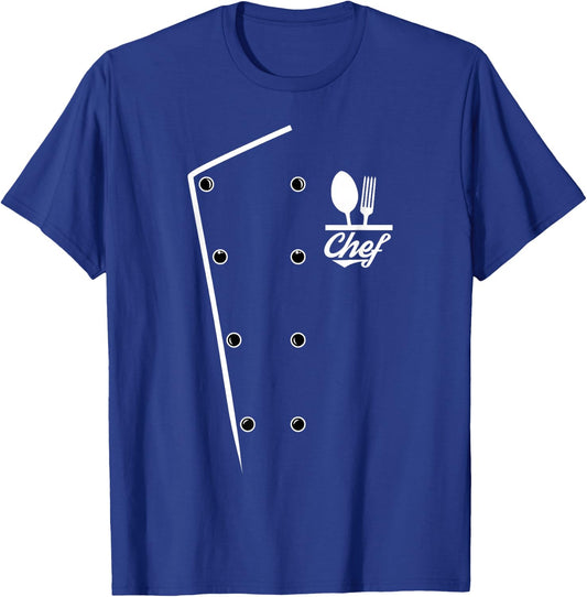Chef Uniform Cooking Shirt Black Chef , Culinary , Classic Fit, Short Sleeve, -Adults, Small T-Shirt - T-Shirt | Royal