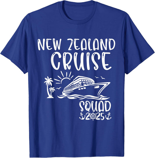 New Zealand Cruise Squad 2025 Holiday Trip Family Matching T-Shirt - T-Shirt | Royal