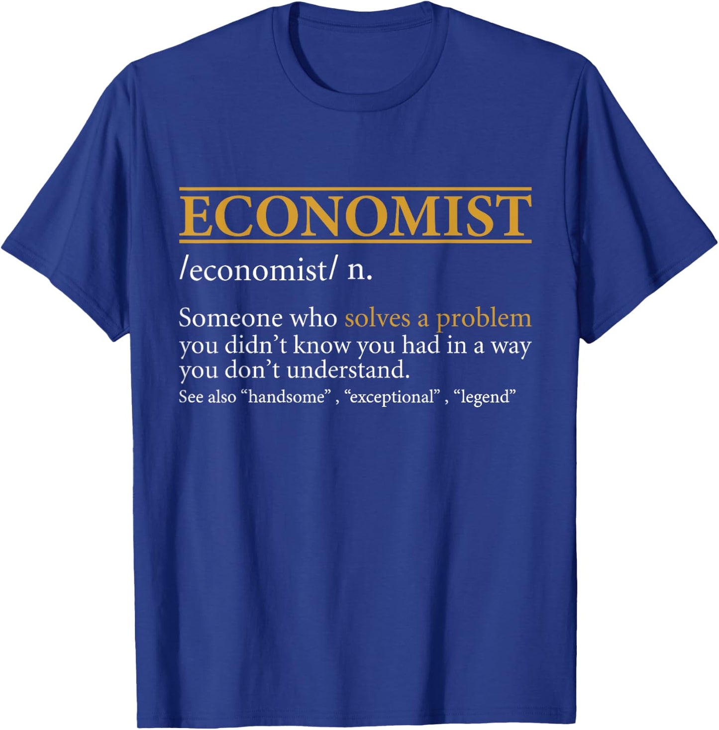 BBP Designs Men's Black Classic Fit ECONOMIST T-Shirt - T-Shirt | Royal