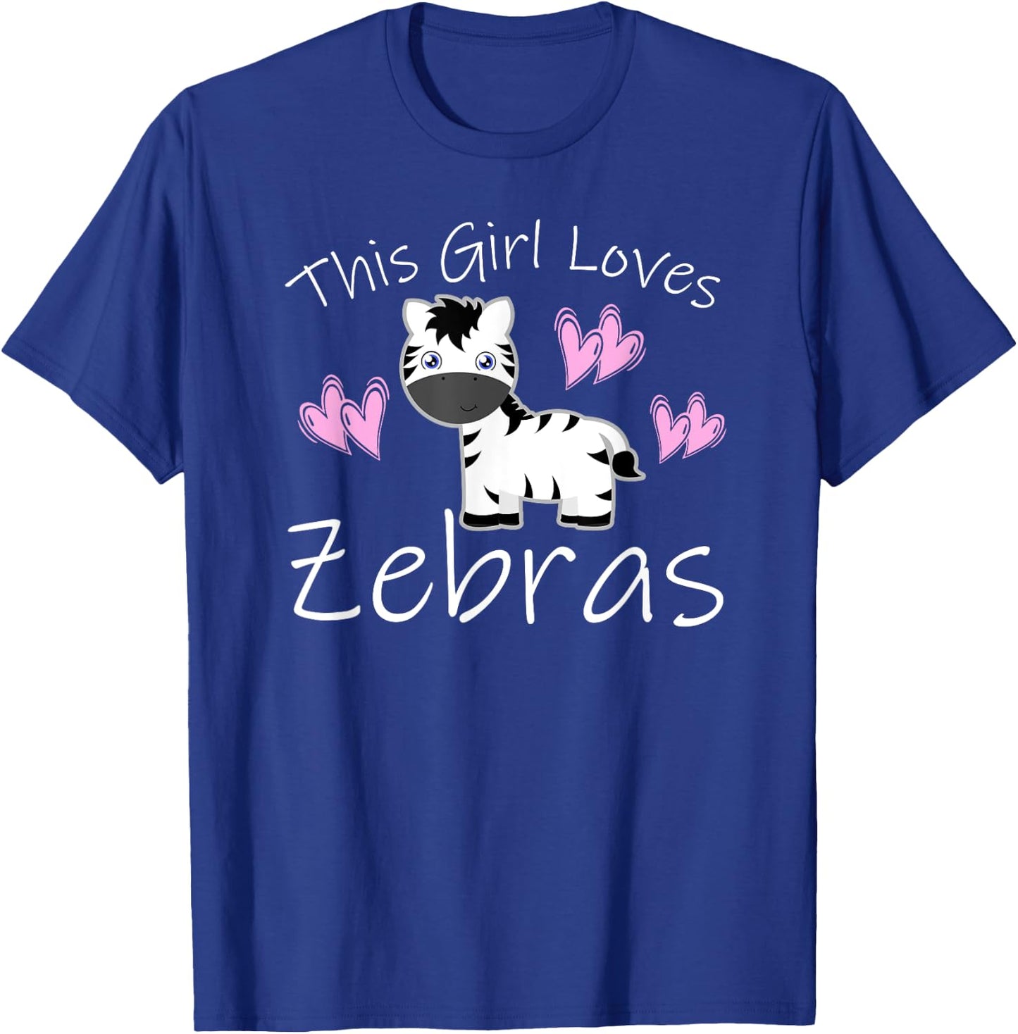 This Girl Loves Zebras Cute Zebra Lover Quote Saying Graphic T-Shirt - T-Shirt | Royal