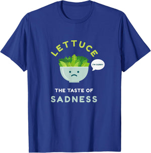 Lettuce The Taste of Sadness Shirt Funny Diet Green Food T-Shirt - T-Shirt | Royal