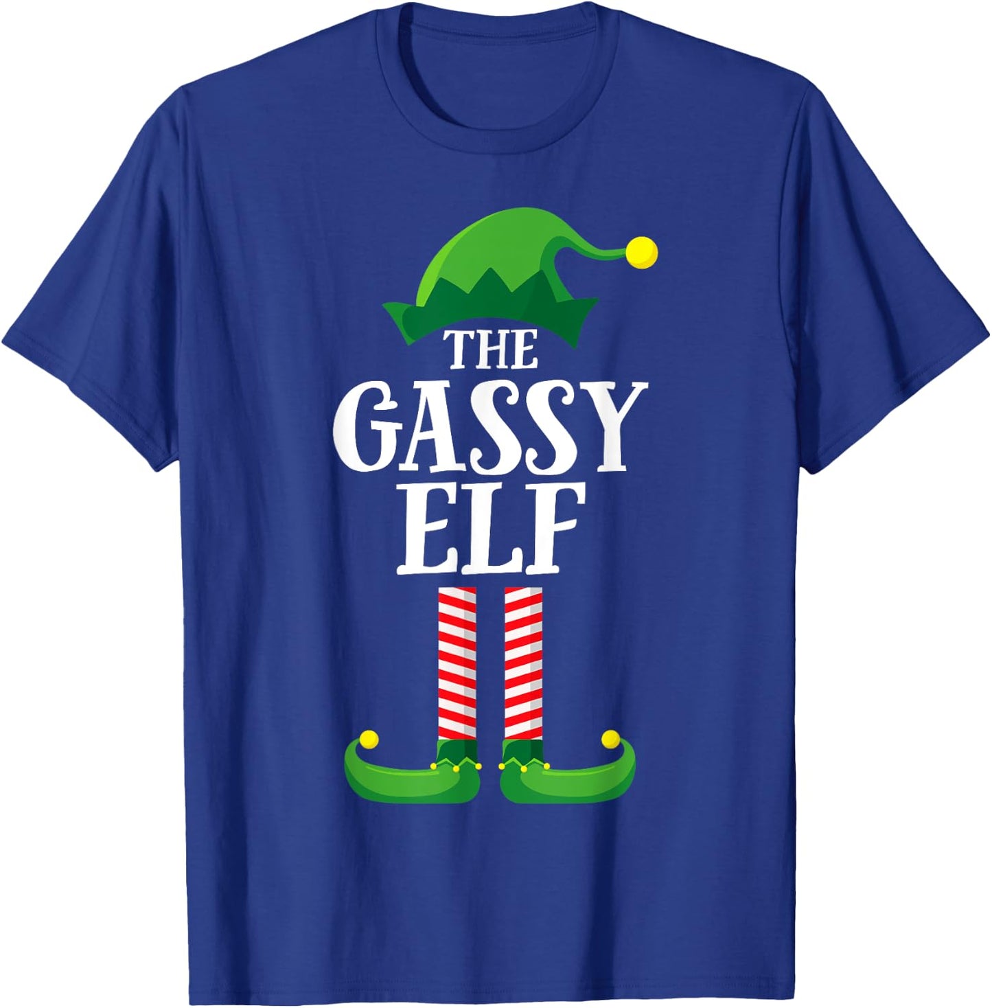 Gassy Elf Matching Family Group Christmas Party Pyjamas T-Shirt - T-Shirt | Royal