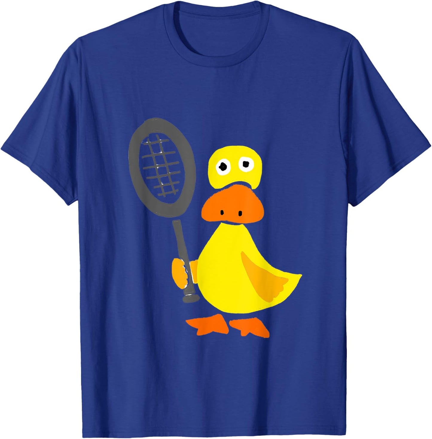 Smileteessportsa Funny Duck Playing Tennis Cartoon T-Shirt - T-Shirt | Royal