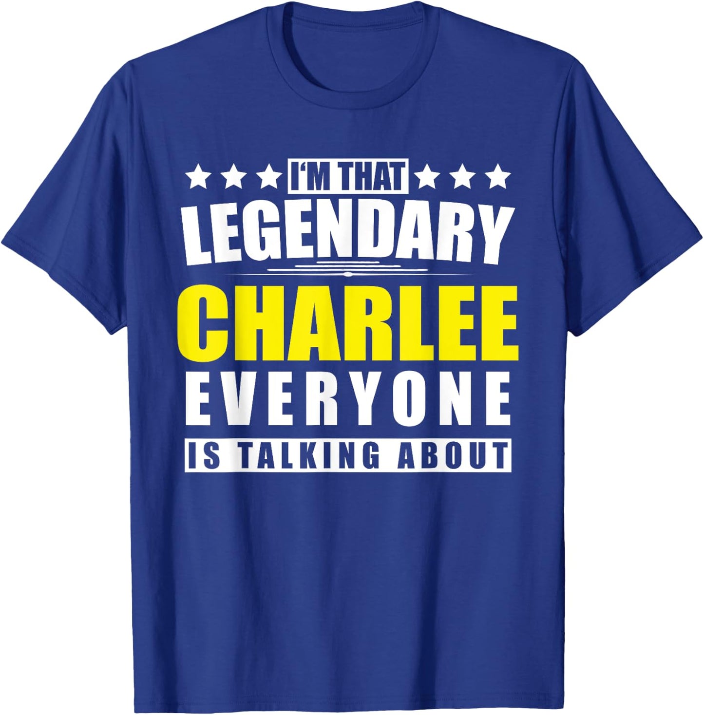 Name Charlee First Name Gifts - Funny Personalized Gift T-Shirt - T-Shirt | Royal