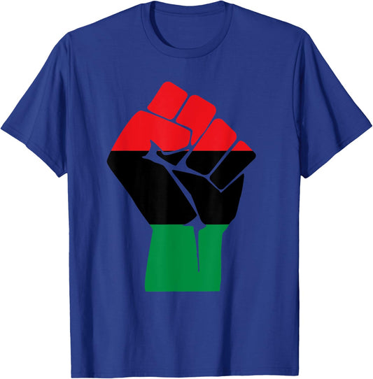 Oheneba: Pan African Black Liberation Flag History Melanin T-Shirt - T-Shirt | Royal