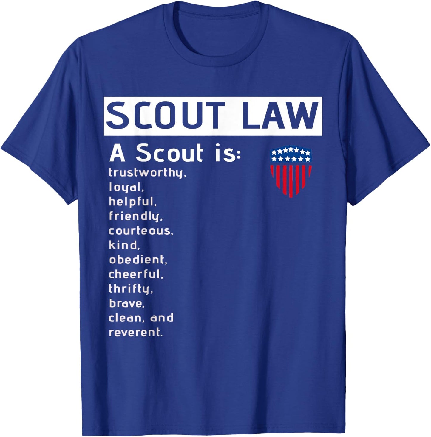 US America Flag Scouting for boys girls T-Shirt - T-Shirt | Royal