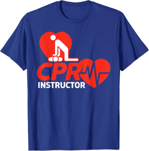 CPR Instructor Shirt EMS Volunteer Nurse Life Saver Gift T-Shirt - T-Shirt | Royal