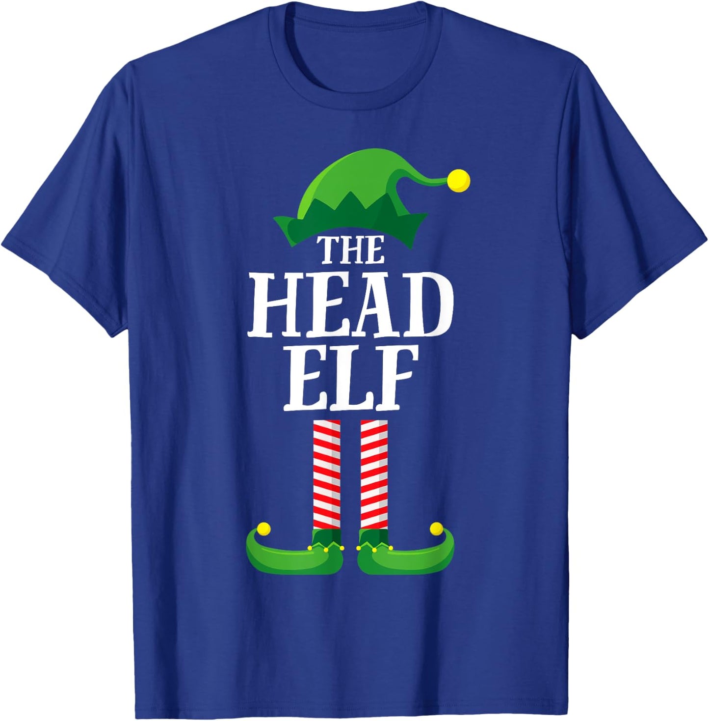 Head Elf Matching Family Group Christmas Party Pyjamas T-Shirt - T-Shirt | Royal