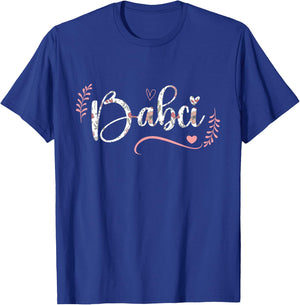 Babci Floral Grandma Christmas Mother's Day Grandparents T-Shirt - T-Shirt | Royal