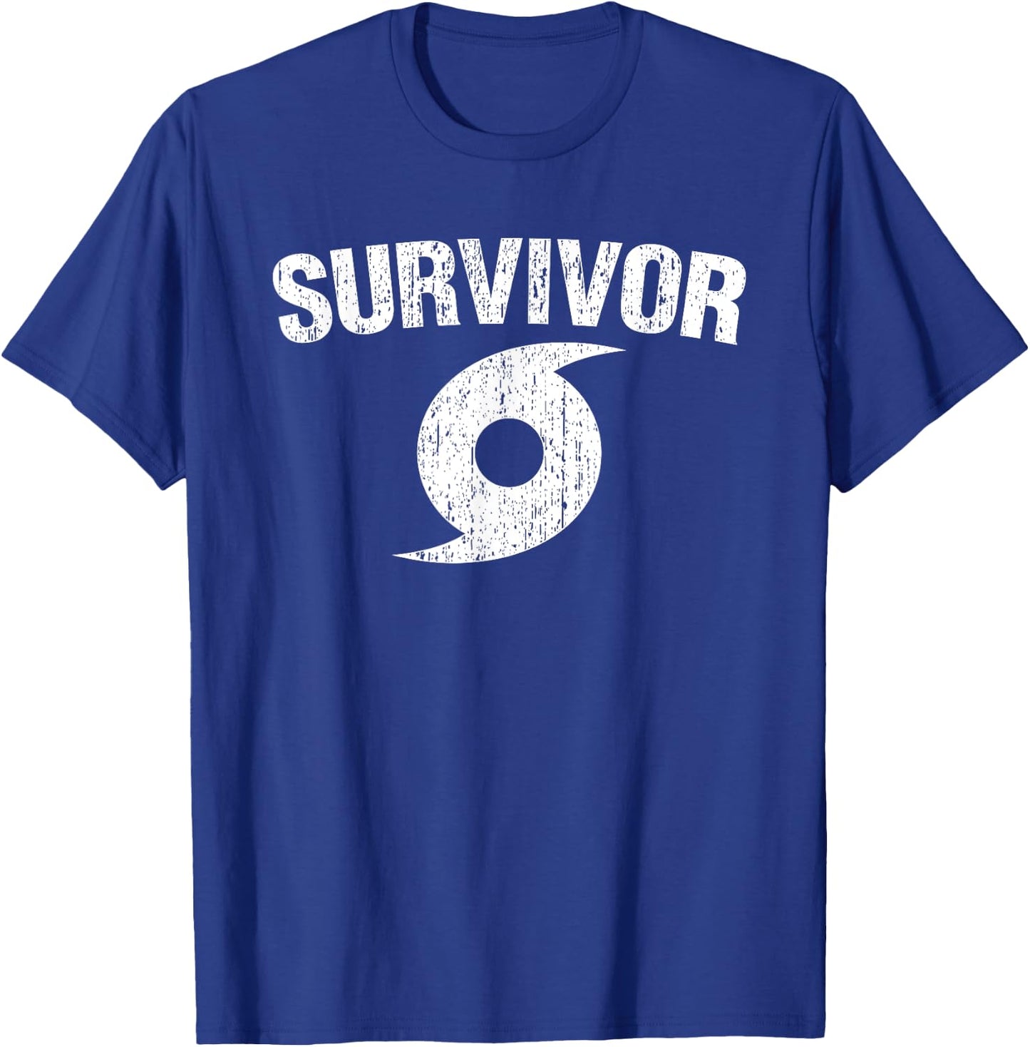 Hurricane Survivor Distressed T-Shirt - T-Shirt | Royal