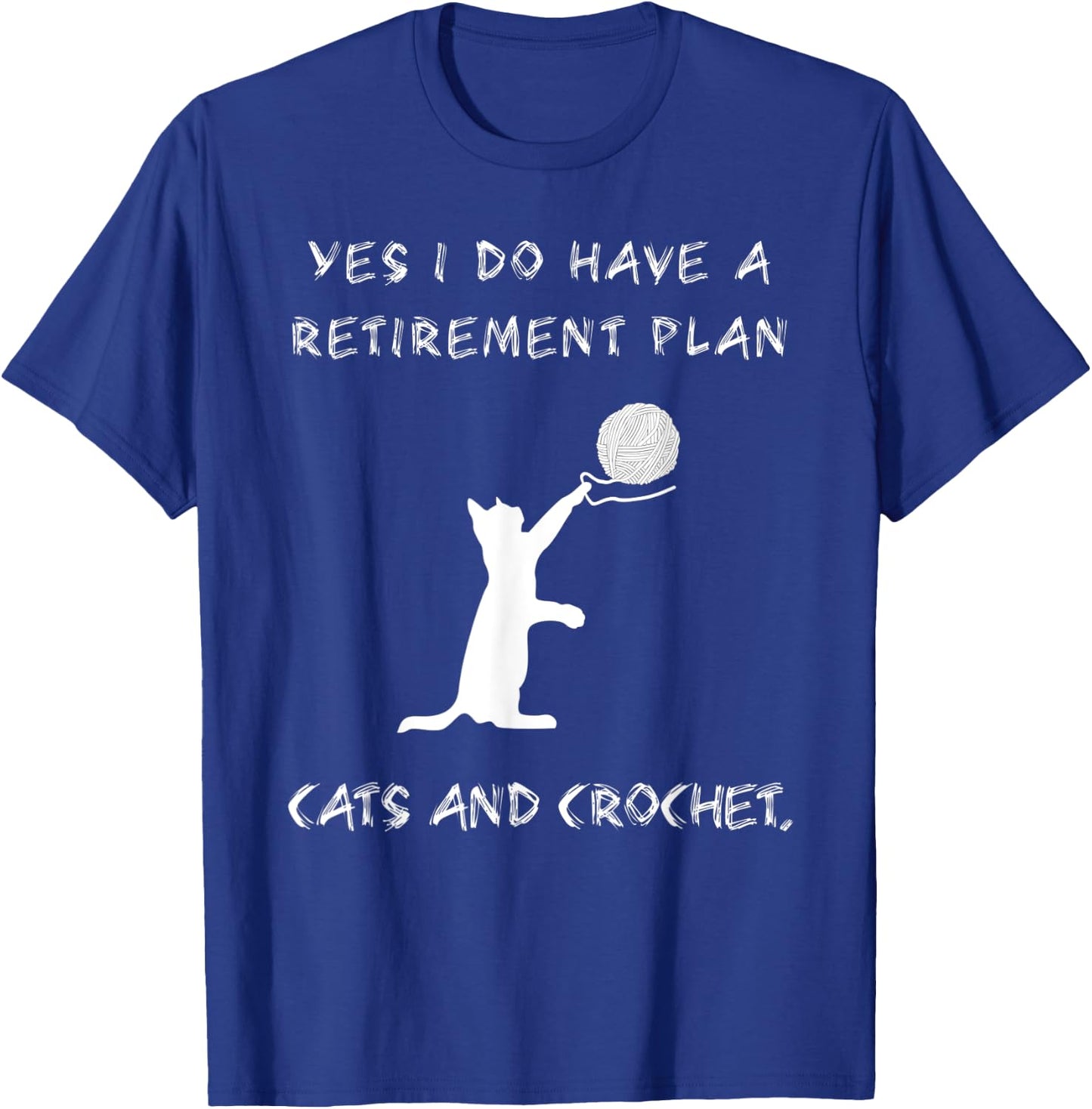 Crochet Cute Cat Kitty Knitting Pet Animal Crocheting T-Shirt - T-Shirt | Royal