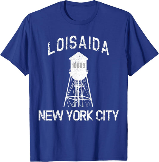 Loisaida New York City 10009 NYC Alphabet City Water Tower T-Shirt - T-Shirt | Royal